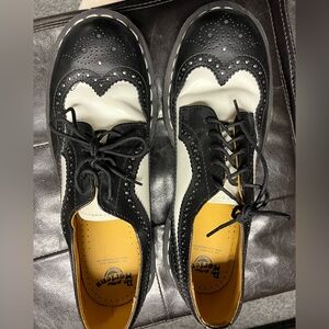 Dr. Martens Classic Black and White Shoes